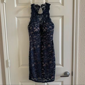 My Michelle Navy Banquet Dress- 3